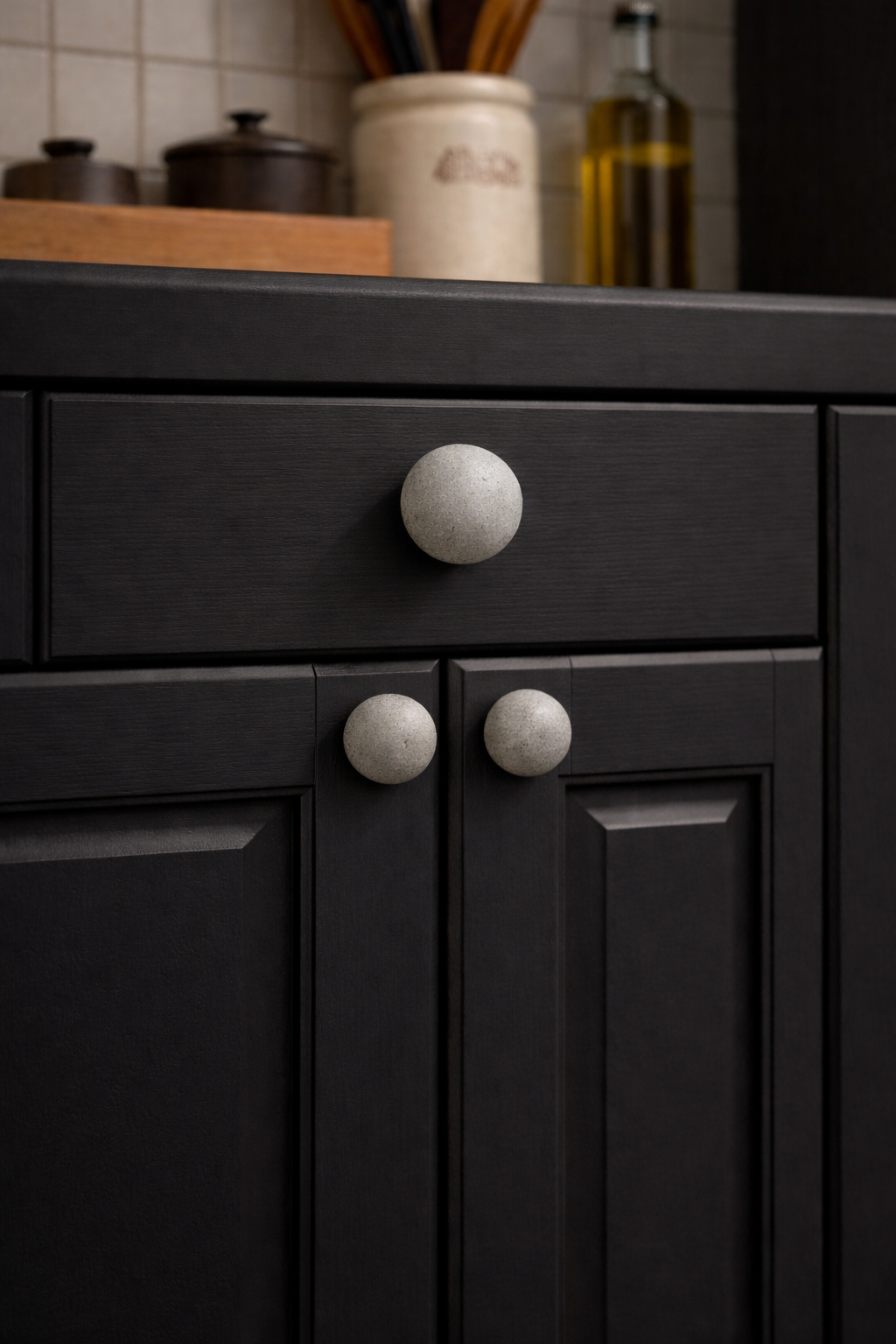 Concrete Ball knobs Set