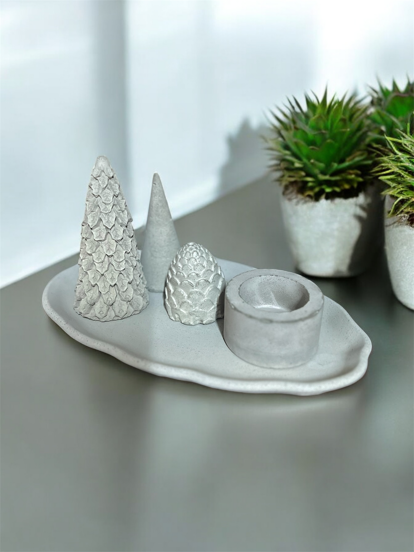 Christmas Oval/Candle set