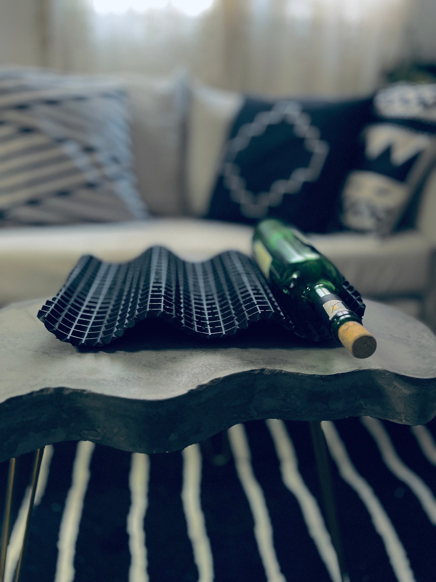 The Waffle bottle rack