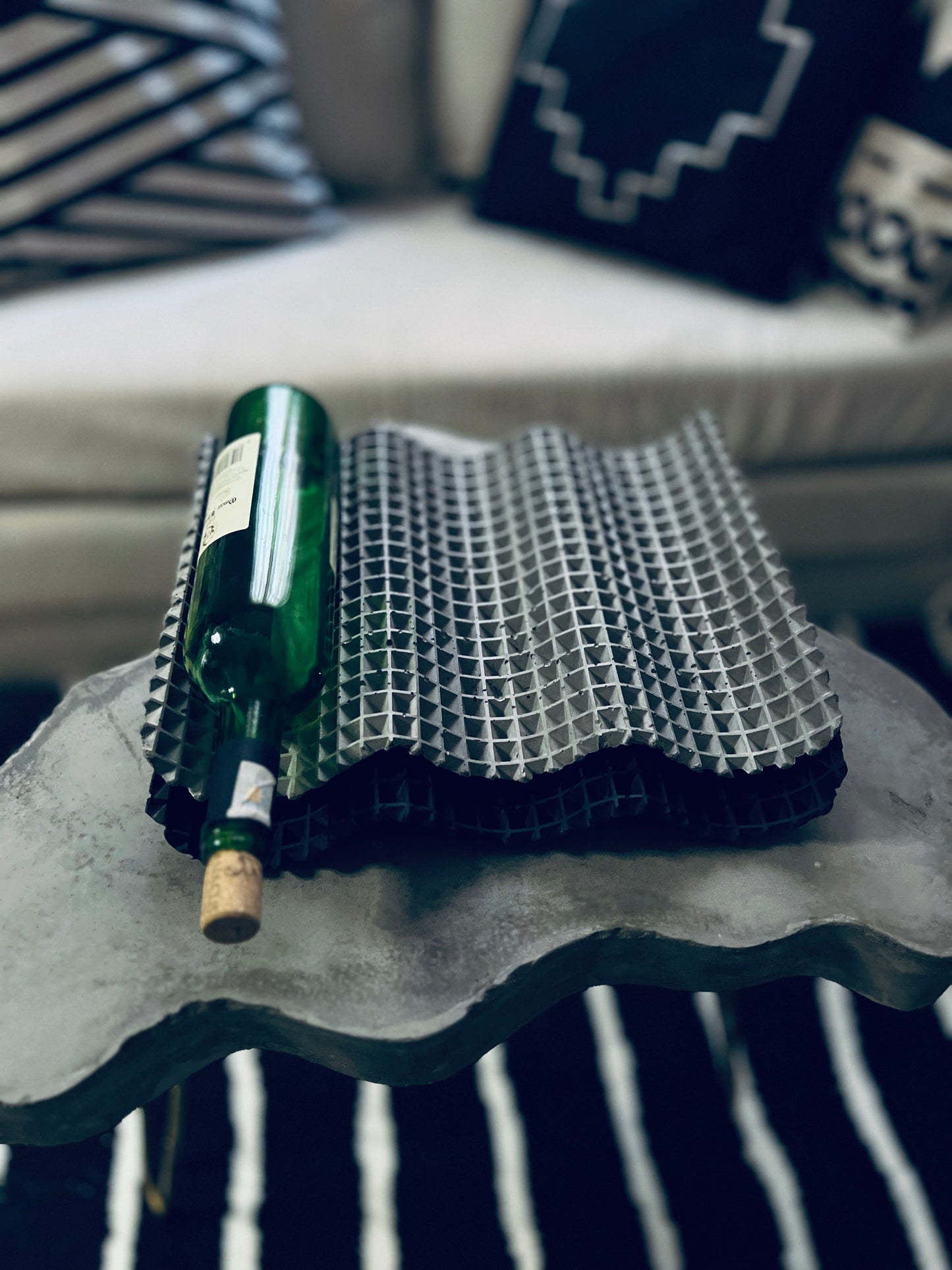 The Waffle bottle rack