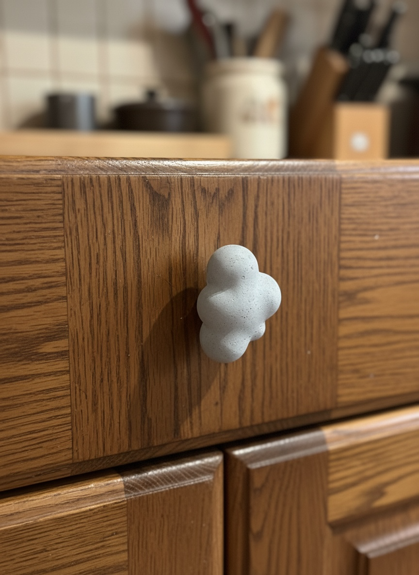 Concrete Cloud knobs Set