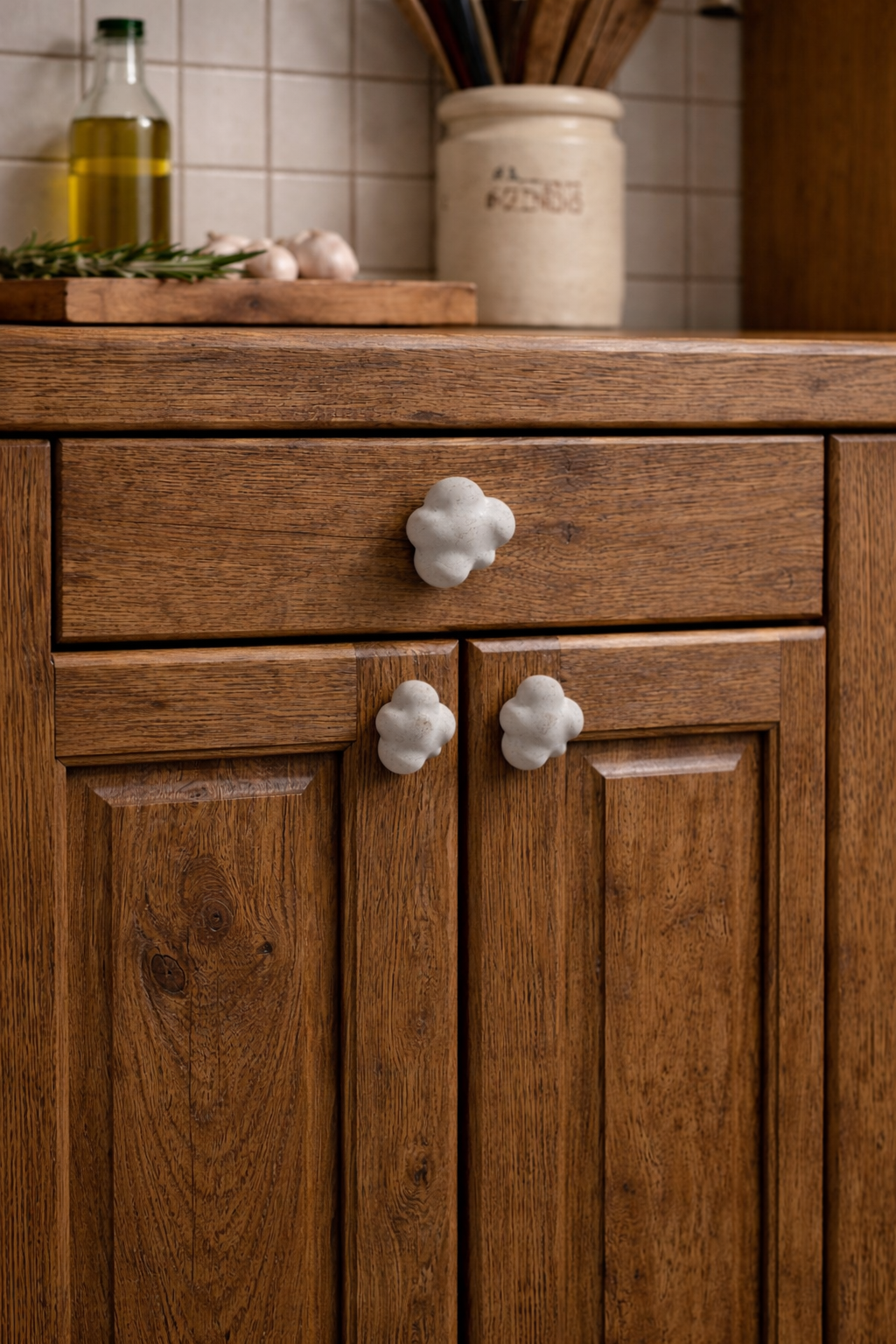 Concrete Cloud knobs Set