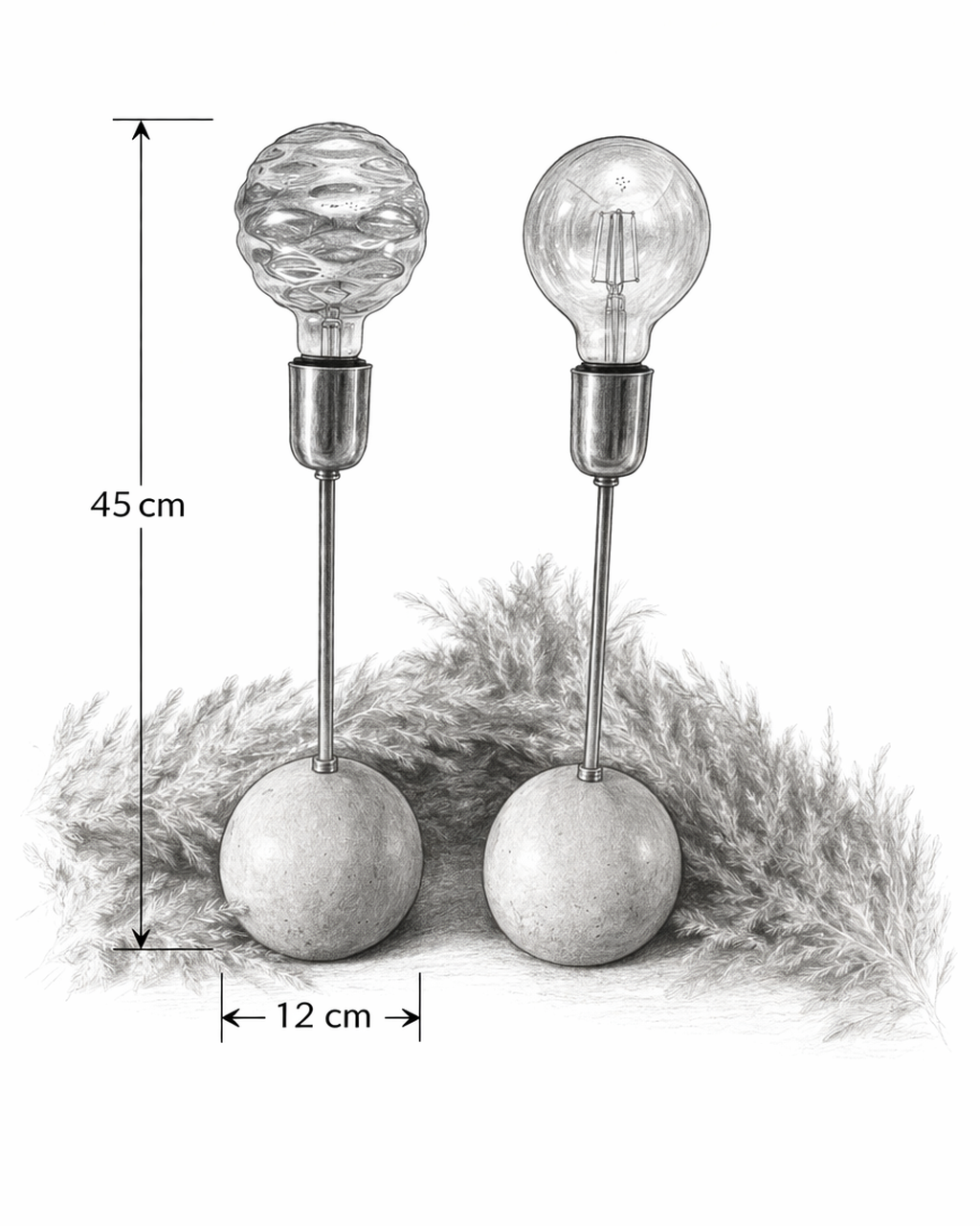 Stone ball lamp