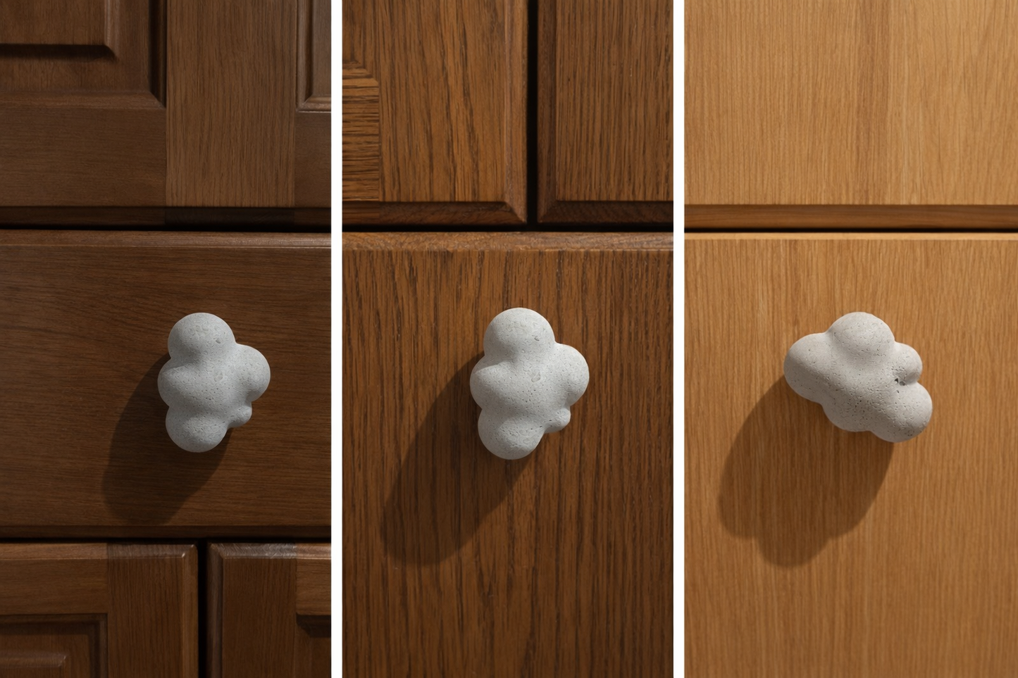Concrete Cloud knobs Set