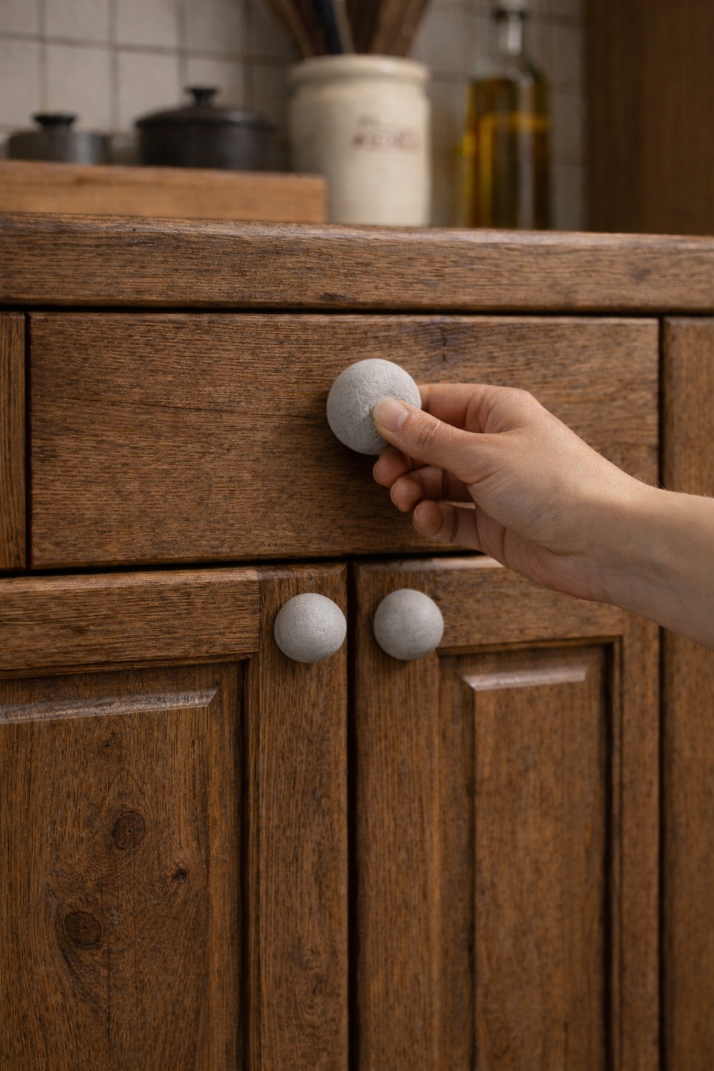 Concrete Ball knobs Set