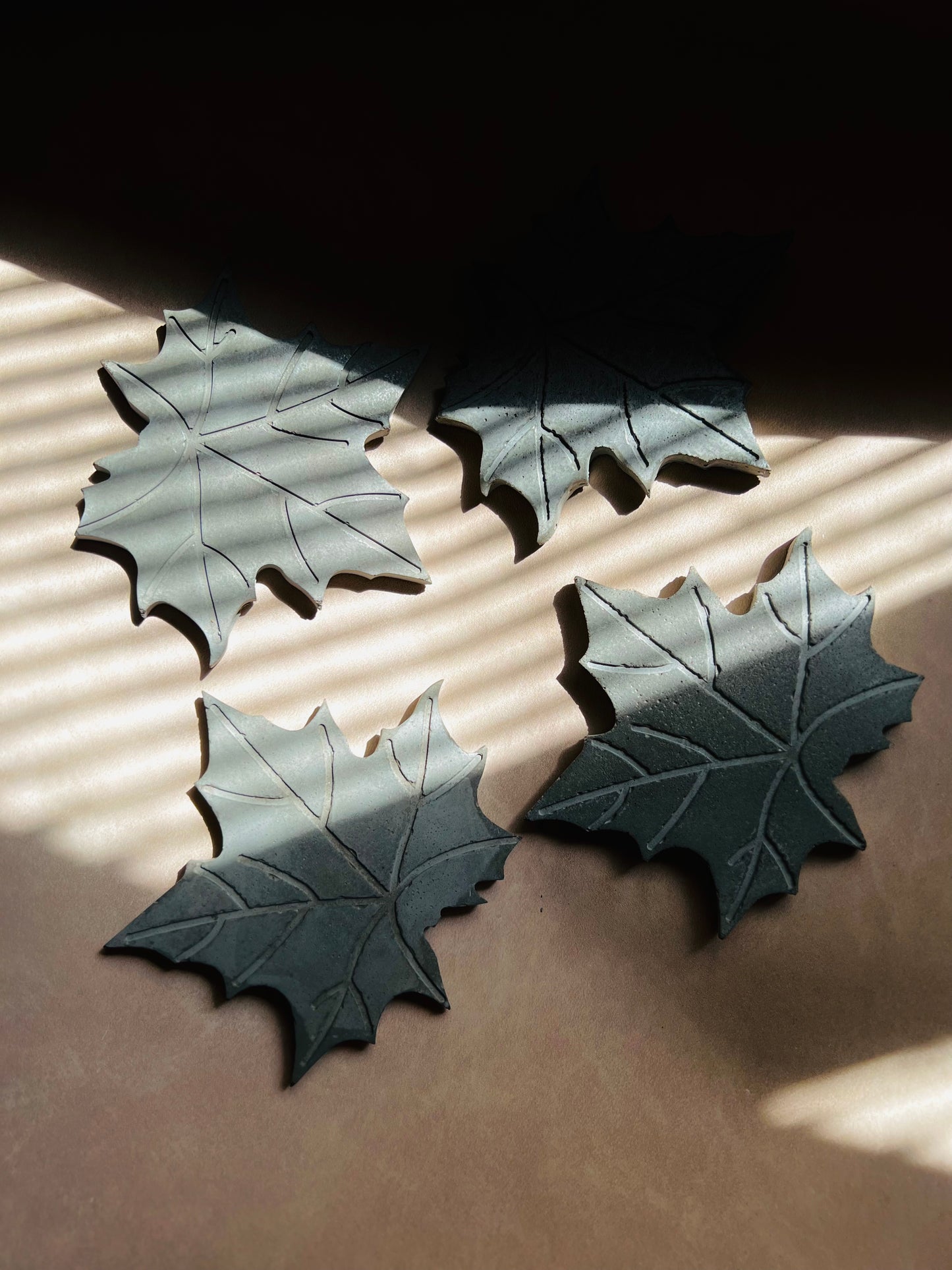 Autumn leaves coasters