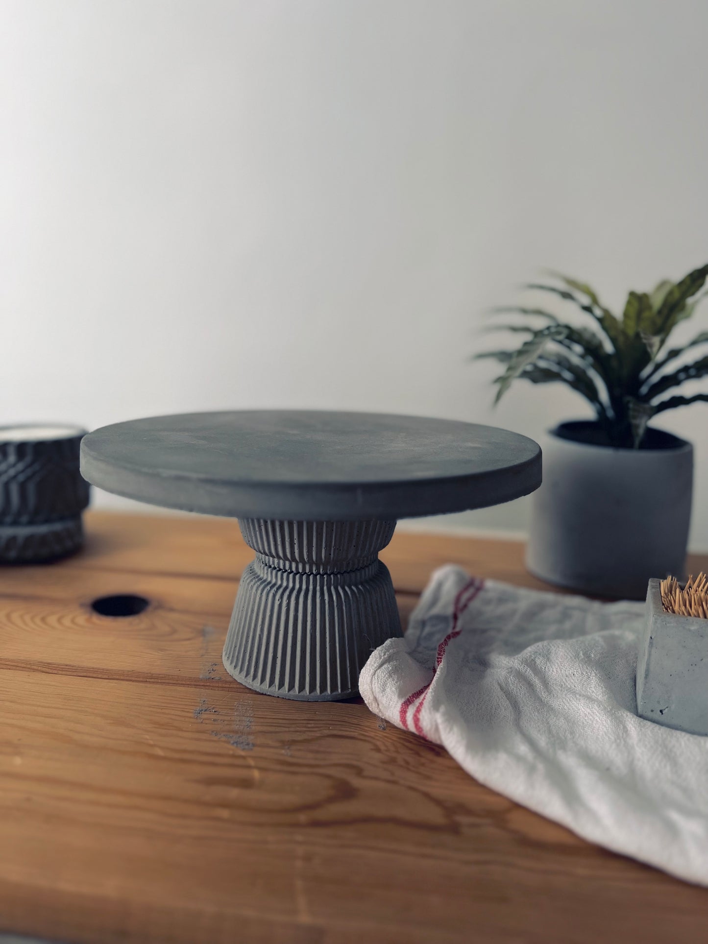 Double Concrete Cake Stands