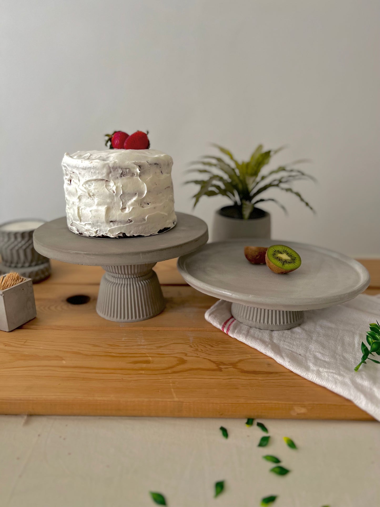 Double Concrete Cake Stands