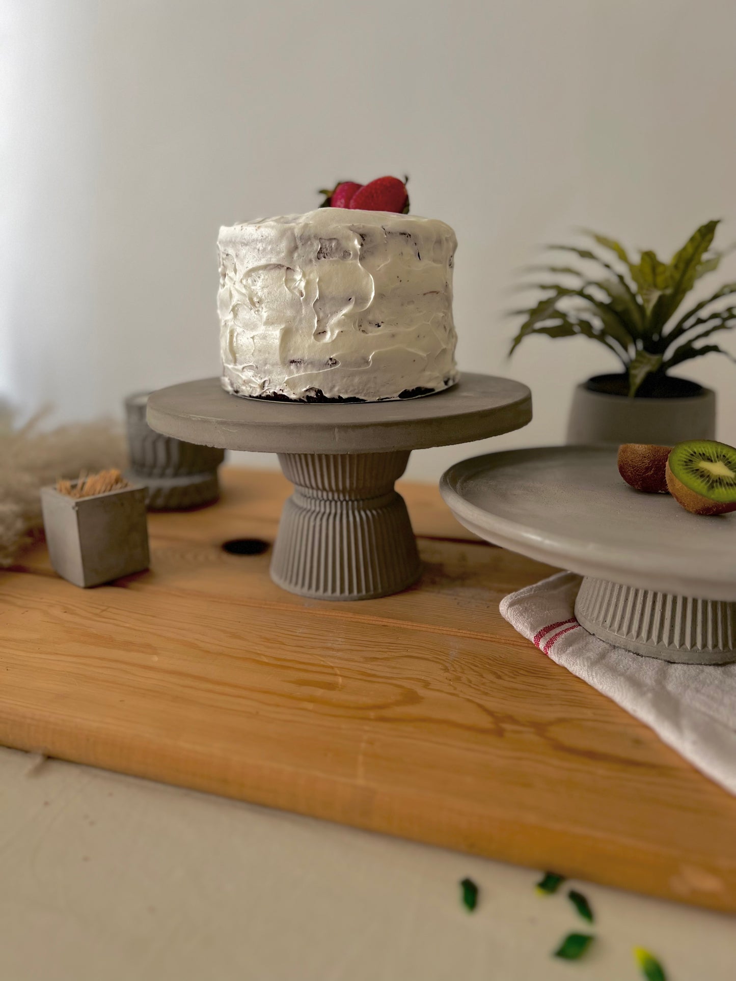 Double Concrete Cake Stands