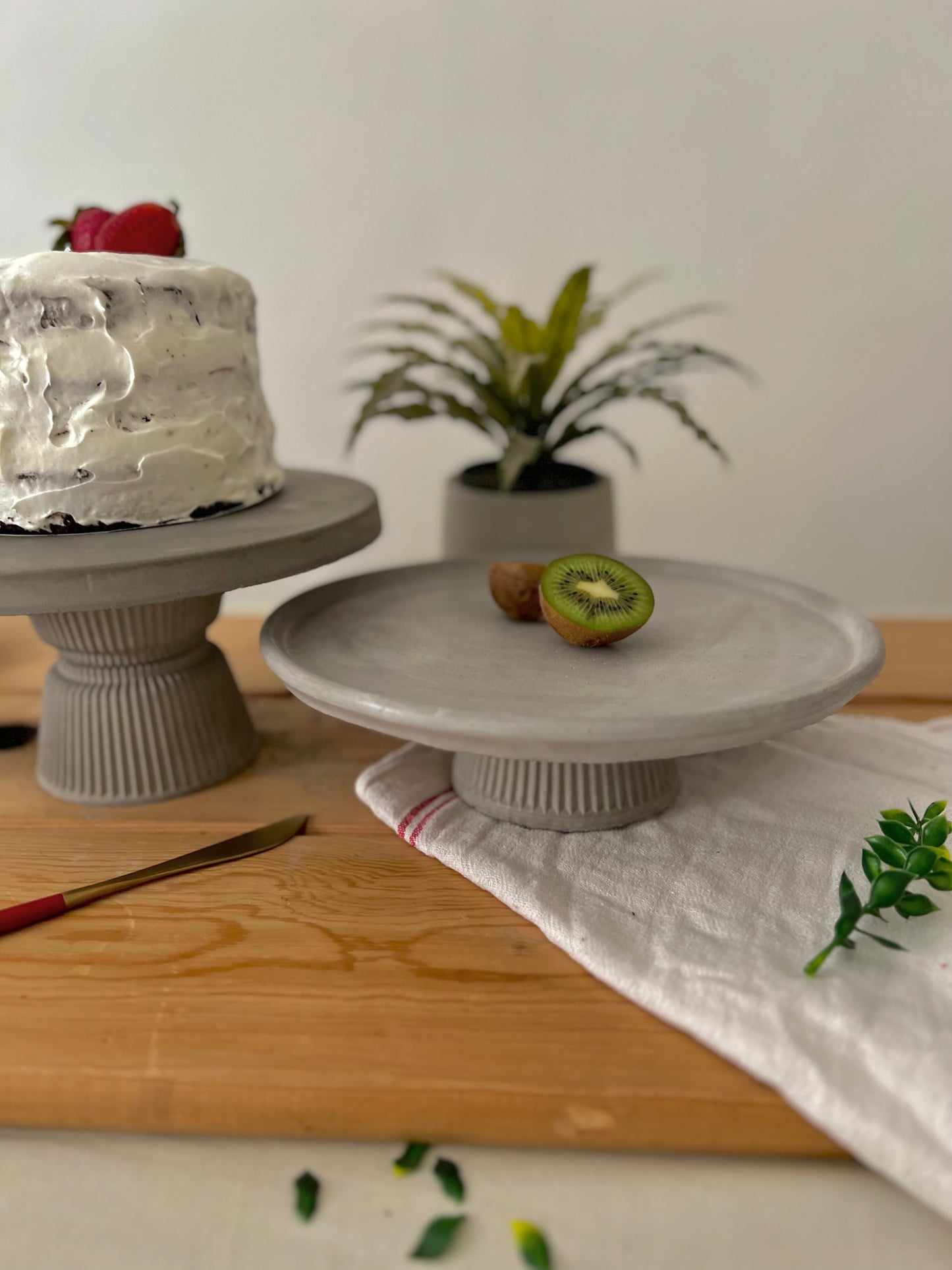 Double Concrete Cake Stands