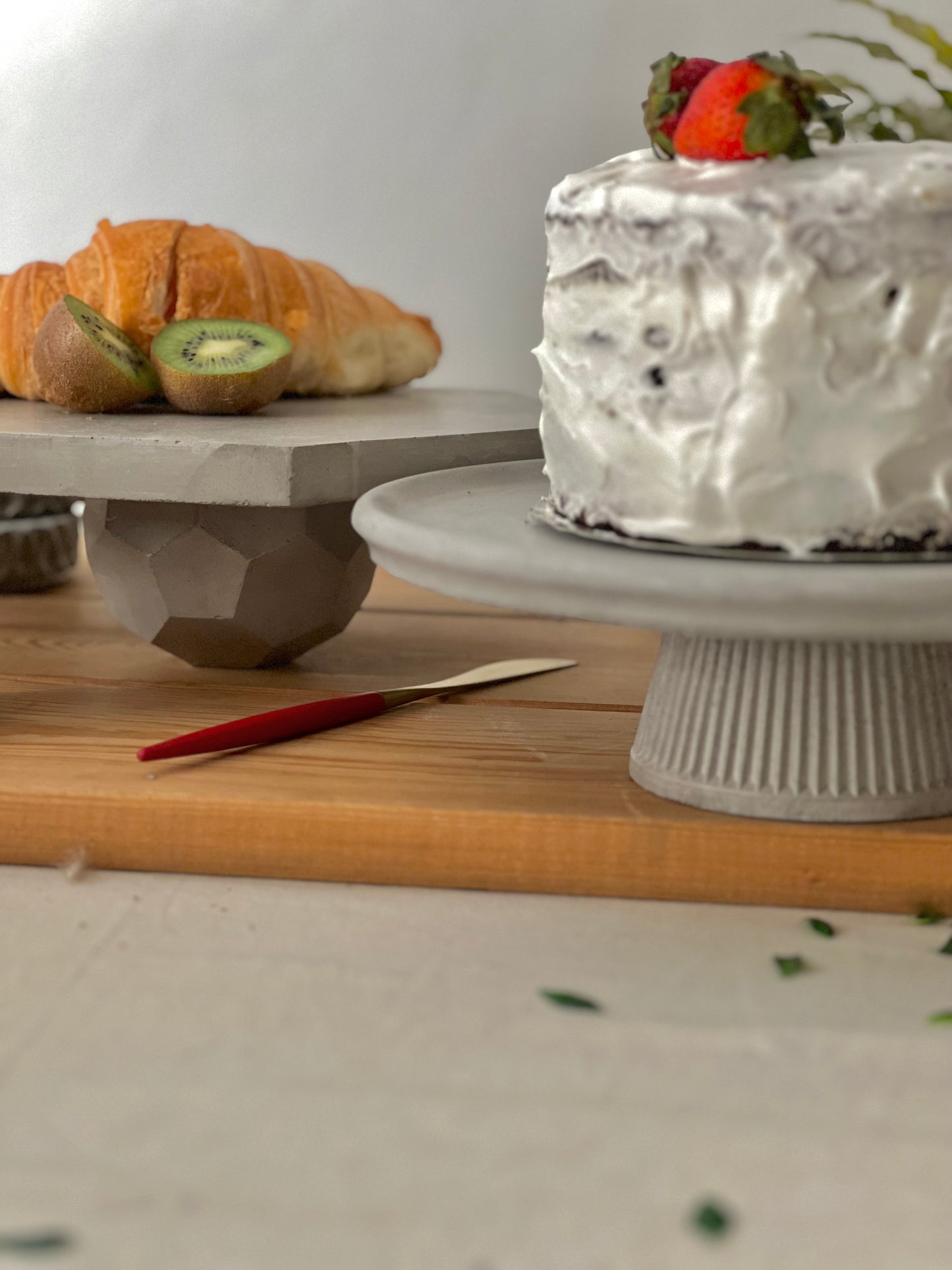 Double Concrete Cake Stands