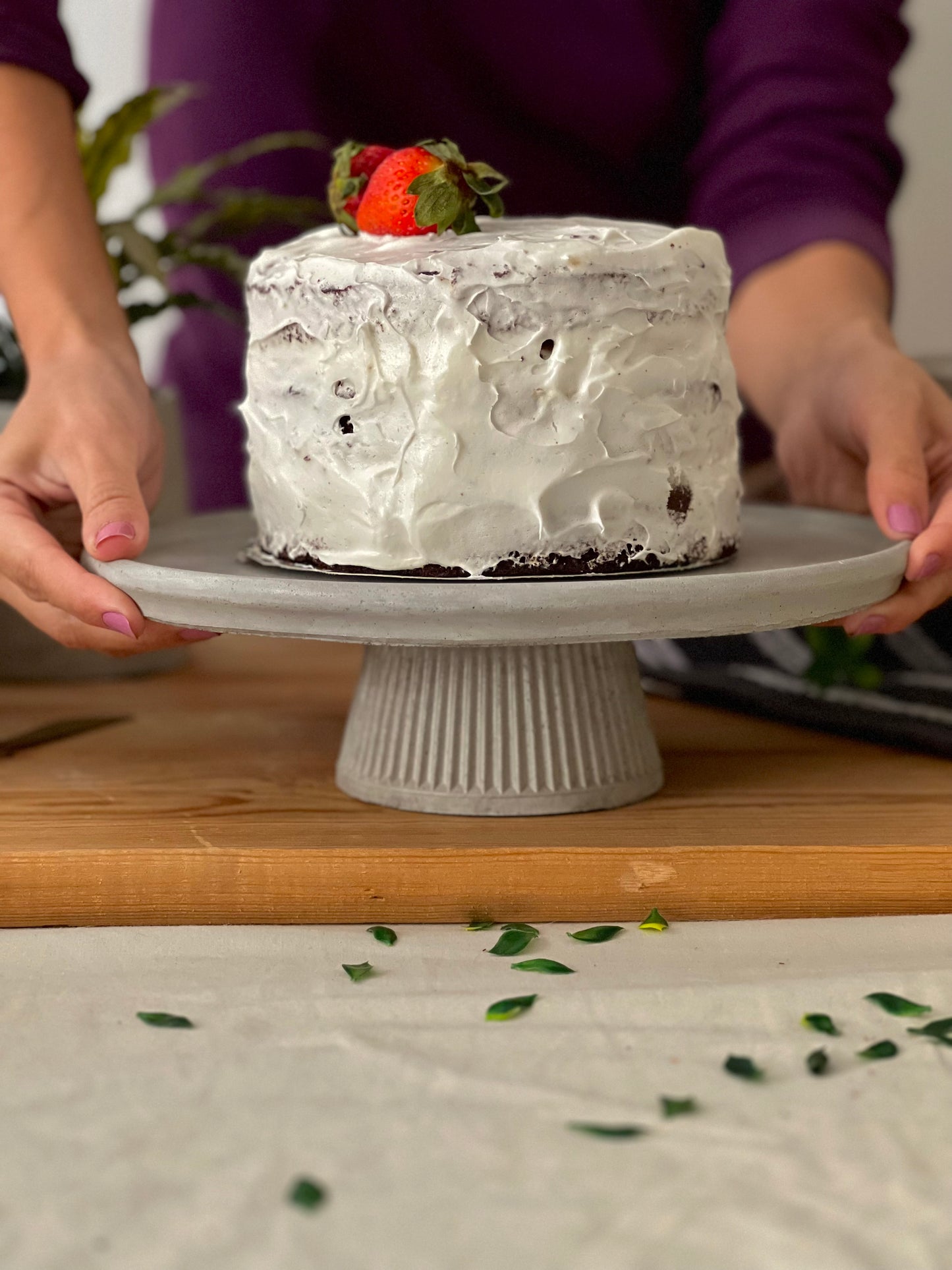 Double Concrete Cake Stands