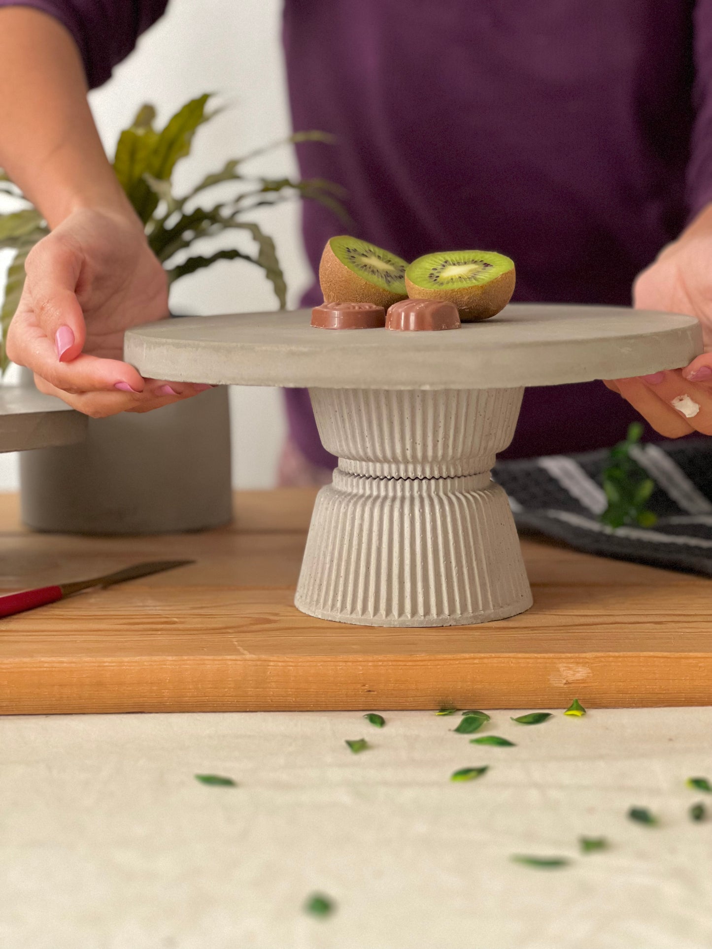 Double Concrete Cake Stands